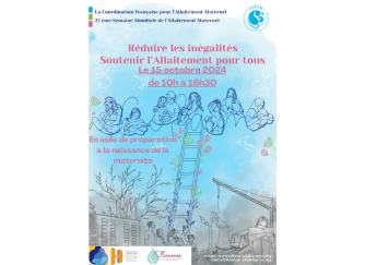 15 octobre 2024, journée « Réduire les inégalités, Soutenir l’allaitement pour tous »